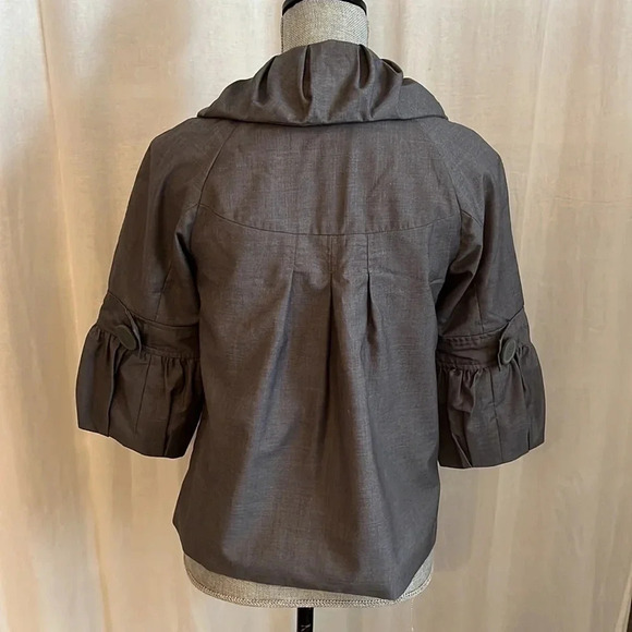 KENSIE Cropped Jacket Puff Sleeve and Frill Collar, Size 4 - Picture 6 of 11